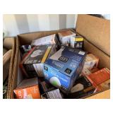 Box - Assorted LED, Halogen, and Fluorescent Light Bulbs