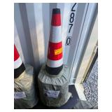 Safety Traffic Cones Fluorescent 15 in x 27 in, 20-Pack