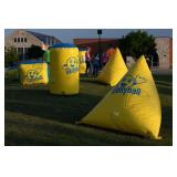 JellyBall Commercial Game Package - 20 Guns, 20 Masks & 7 Inflatable Bunkers