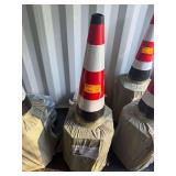Safety Traffic Cones Fluorescent 15 in x 27 in, 20-Pack