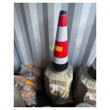 Safety Traffic Cones Fluorescent 15 in x 27 in, 20-Pack