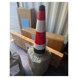 Safety Traffic Cones Fluorescent 15 in x 27 in, 20-Pack
