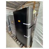 Vissani Top-Freezer Refrigerator in Black and Stainless Steel