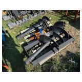 Hydraulic Skid Steer Auger Drive Unit with Multiple Bits and Mount Frame