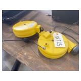 (2) Retractable 50ft Cable Reels, 1 coaxial and 1 video