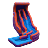 EZ Inflatables 20ft Hidden Falls Commercial Water Slide with Pond - 2 Piece