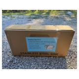 Stainless Steel Undermount Kitchen Sink with Faucet and Base