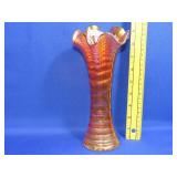 Imperial Ripple Carnival Glass Vase