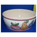 Ceramic Fruit Decorated Bowl 11"