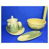 6 Pieces of Shawnee Corn Serving Ware