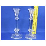 Clear Glass Candle Sticks