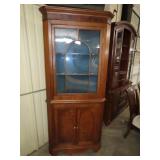 Nice Early Oak Corner Cabinet