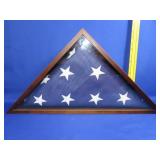 American Flag In Display Case