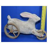 Wood Rabbit  Pull Toy Signed