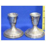 Weighted Sterling Silver Candle Holders 349g
