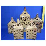 5pc Decorative Ceramic Jar Set