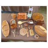Lot of Misc Wood Bowls, Decor, Etc