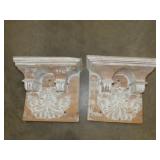 Pair of Wood Wall Shelfs