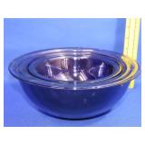 Set of 3 Purple Vision Ware Pyrex Nesting Bowls
