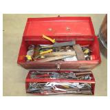 Metal Tool Box with Contents