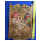 Chalk Rooster Wall Plaque