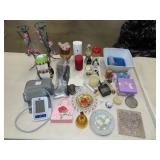Table Lot w/ Glassware, Decor, Etc