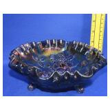 Imperial Lustre Rose Carnival Glass Bowl - 8"