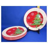 4 Pier One Christmas Plates - 10"