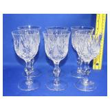 Set of 6 Crystal Stemware Glasses