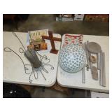 Table Lot w/ Deocr, Book, Etc