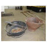 Coal Bucket & Enamel Pot