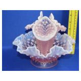 Fenton French Opalescent Hobnail Epergne