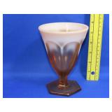 Fenton Cameo Opalescent Amber Small Compote