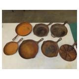 7 Cast Iron Fry Pans