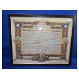Print of the Israel Declaration of Independence