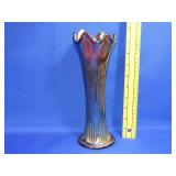 Fenton Ribbed Carnival Glass Vase