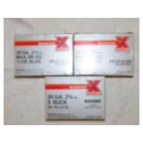 3 Boxes of Winchester 20ga Buck Shot & Slugs