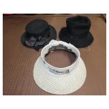 2 Vintage Ladies Hats & Visor