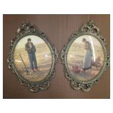 Pair of Framed Convex Mirrors