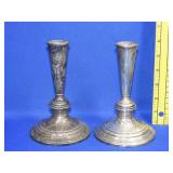 Gorham Weighted Sterling Candle Holders 874g