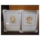 Pair of Laura Di Angelo Framed Floral Prints
