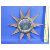 Metal Sun Wall Mirror