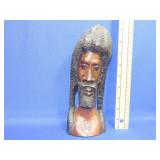 Hand Carved African Style Wood Head