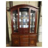 Rhodes Furniture 2pc Lighted China Hutch