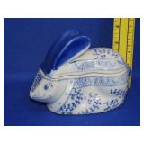 Blue & White Rabbit Candle