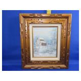 Framed Oil on Board 17x15