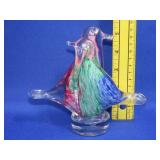 Art Glass Birds Paperweight
