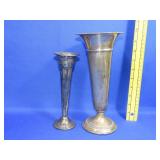 2 Weighted Sterling Vases 454g