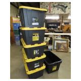 7 - 27 Gallon Tote w/ Lids