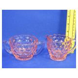 Jeanette Pink Depression Cream & Sugar